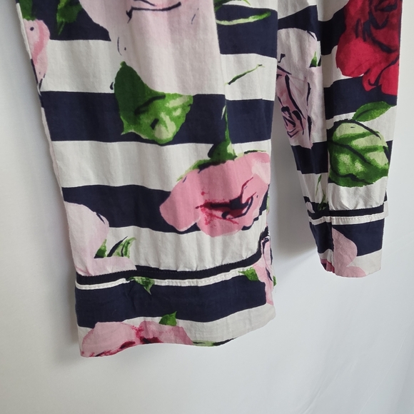 Kate Spade Dream A Little Dream Rose Striped Floral Pajama Set Small - Picture 11 of 16